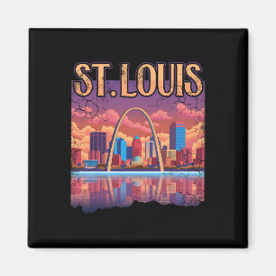 Aimant Arche de St Louis Gateway Missouri Cityscape Skyli