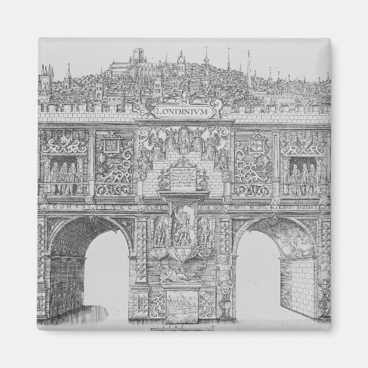 Aimant Arche triomphale, gravée par William Kip, 1604 (Devant)