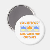 Aimant Archéologue... Fonctionnera Pour Les Cupcakes (Recto/Verso)