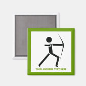 Aimant Archer avec son arc, coutume de tir à l'arc noir e (Recto/Verso)