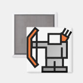 Aimant Archer en Orange (Recto/Verso)