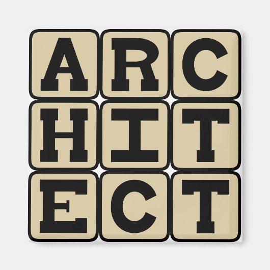 Aimant Architecte, Concepteur de bâtiments (Devant)