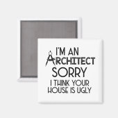 Aimant Architectes | Cadeau de profession de l'étude d'ar (Recto/Verso)