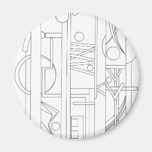 Aimant Architect's Dream-Modern Bauhaus Geometric Art