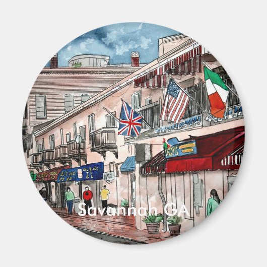 Aimant Architecture cityscape art historique, Savannah GA (Devant)