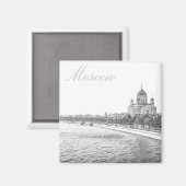 Aimant Architecture de la cathédrale Moskva de Moscou (Recto/Verso)