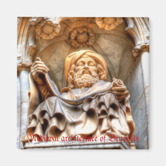 Aimant Architecture médiévale de Grand-Place à Bruxelles (Devant)