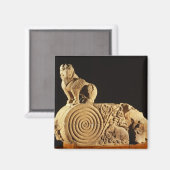 Aimant Archivage de grès Buff avec griffin, Sanchi, MP (Recto/Verso)