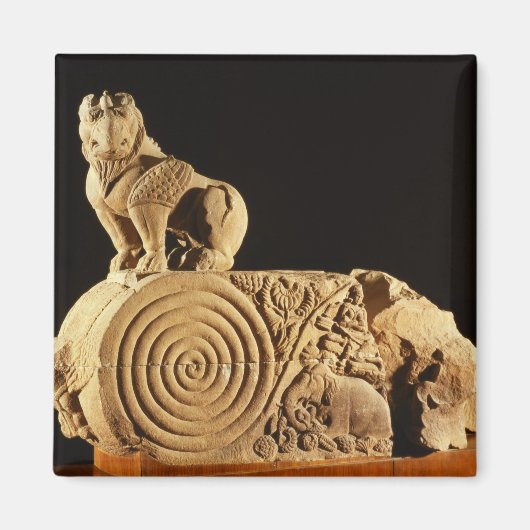 Aimant Archivage de grès Buff avec griffin, Sanchi, MP (Devant)