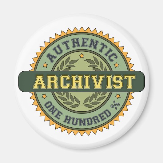 Aimant Archiviste authentique (Devant)