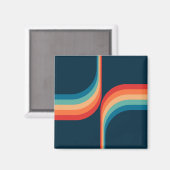 Aimant Arcs colorés de style rétro (Recto/Verso)