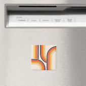 Aimant Arcs et lignes rétro colorés (In Situ (Lave-vaisselle))