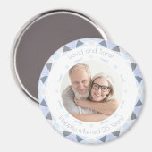 Aimant Argent 25e anniversaire Mariage Keepsaké cadeau (Recto/Verso)