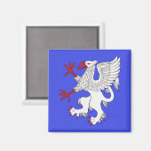 Aimant Argent Griffin Rampant (Recto/Verso)