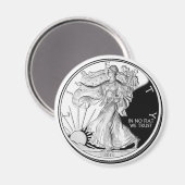 Aimant Argent Ounce (Recto/Verso)