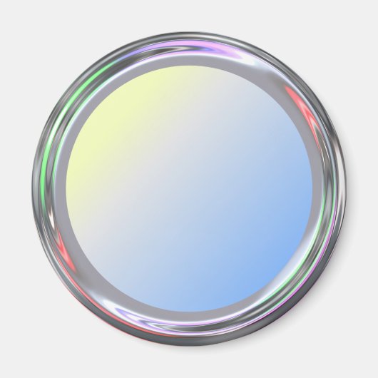 Aimant argenté pour texte, logo ou image (Devant)