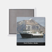 Aimant Arica, chalutier de pêche à Dutch Harbour, Alaska (Recto/Verso)