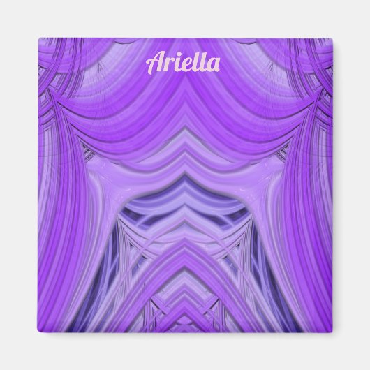 Aimant ARIELLA ~ 3D Fractage Design violet bleu (Devant)