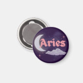 Aimant Aries Céleste esthétique Lune Cloud Stars Design (Recto/Verso)
