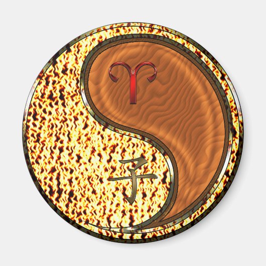 Aimant Aries et bois de rat (Devant)