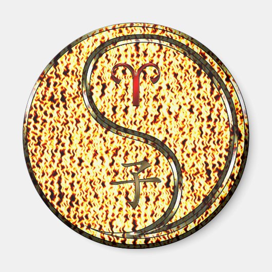 Aimant Aries et rat de feu (Devant)