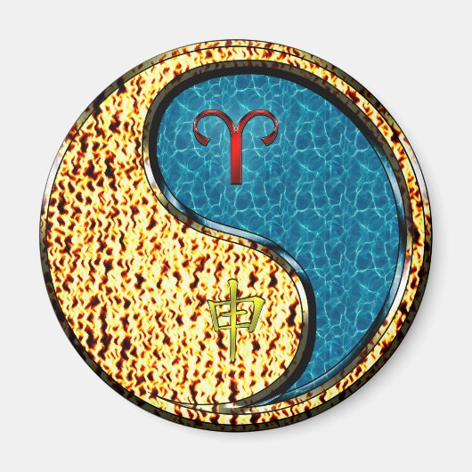 Aimant Aries et singe de l'eau (Devant)