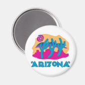 Aimant Arizona bleu désert (Recto/Verso)