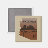 Aimant Arizona carte Grand Canyon paysage (Recto/Verso)