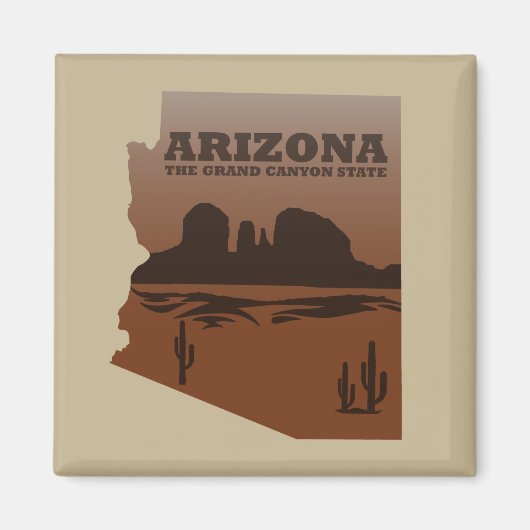 Aimant Arizona carte Grand Canyon paysage (Devant)