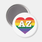 Aimant Arizona Gay pride Rainbow Heart (Recto/Verso)