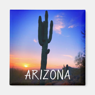 Aimant Arizona Saguaro Cactus Sunset Souvenir Voyage
