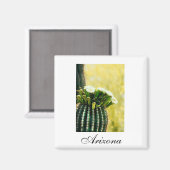Aimant Arizona saguaro fleurit (Recto/Verso)