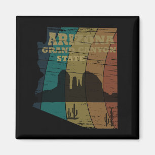 Aimant Arizona state map vintage