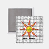 Aimant Arizona Sud-Ouest Mosaic Carrelage soleil (Recto/Verso)