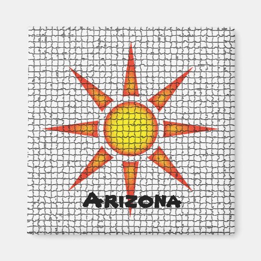 Aimant Arizona Sud-Ouest Mosaic Carrelage soleil (Devant)