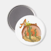 Aimant ARIZONA Sunset Cactus (Recto/Verso)
