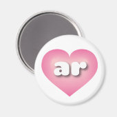 Aimant Arkansas coeur fondu rose - I love ar (Recto/Verso)