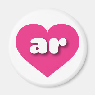 Aimant Arkansas coeur rose chaud - I love ar