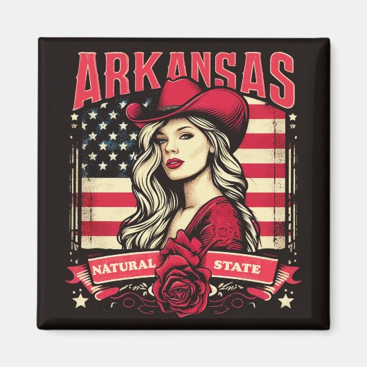 Aimant Arkansas Cowgirl (Devant)