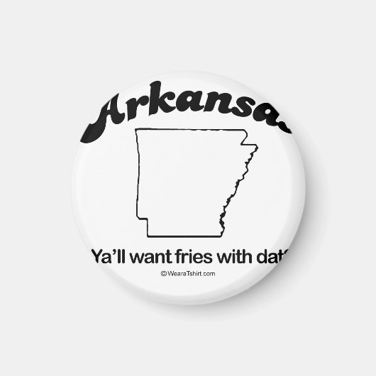 Aimant ARKANSAS - T-shirts "ARKANSAS STATE MOTTO" et Gea (Devant)