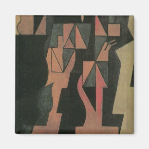 Aimant Arlequin par Juan Gris, Art Cubiste Vintage