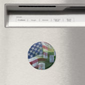 Aimant Arlington National Cemeemetery, drapeau américain (In Situ (Lave-vaisselle))