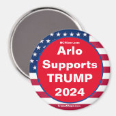 Aimant Arlo prend en charge TRUMP 2024 Patriotic aimnet (Recto/Verso)