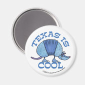 Aimant Armadillo Blue-Texas est Cool (Recto/Verso)