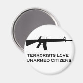 Aimant arme terroriste (Recto/Verso)
