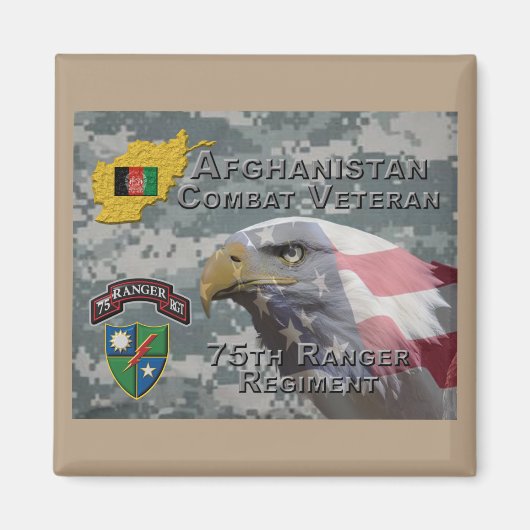 Aimant Armée afghane de combat 75e régiment de Rangers (Devant)