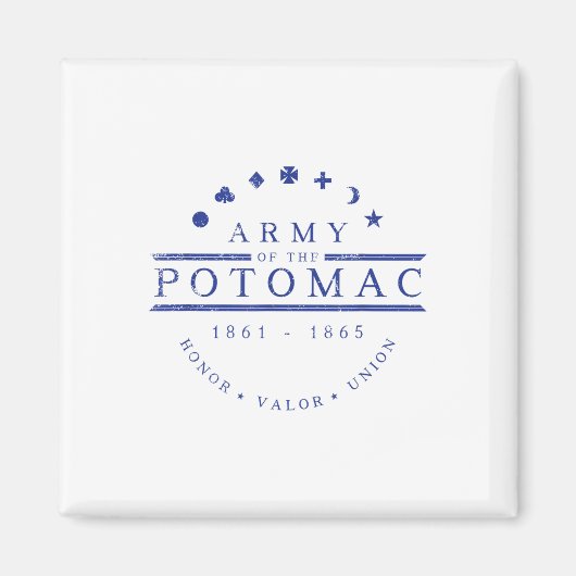 Aimant Armée De L'Union De Guerre Civile Du Potomac (Devant)
