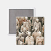 Aimant Armée de Terracotta à Xi'an / 西 Chine (Recto/Verso)