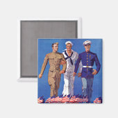 Aimant Armée, Marine et Marines (Recto/Verso)