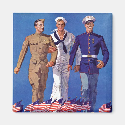 Aimant Armée, Marine et Marines (Devant)